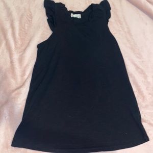 Black Puff Sleeve Tank